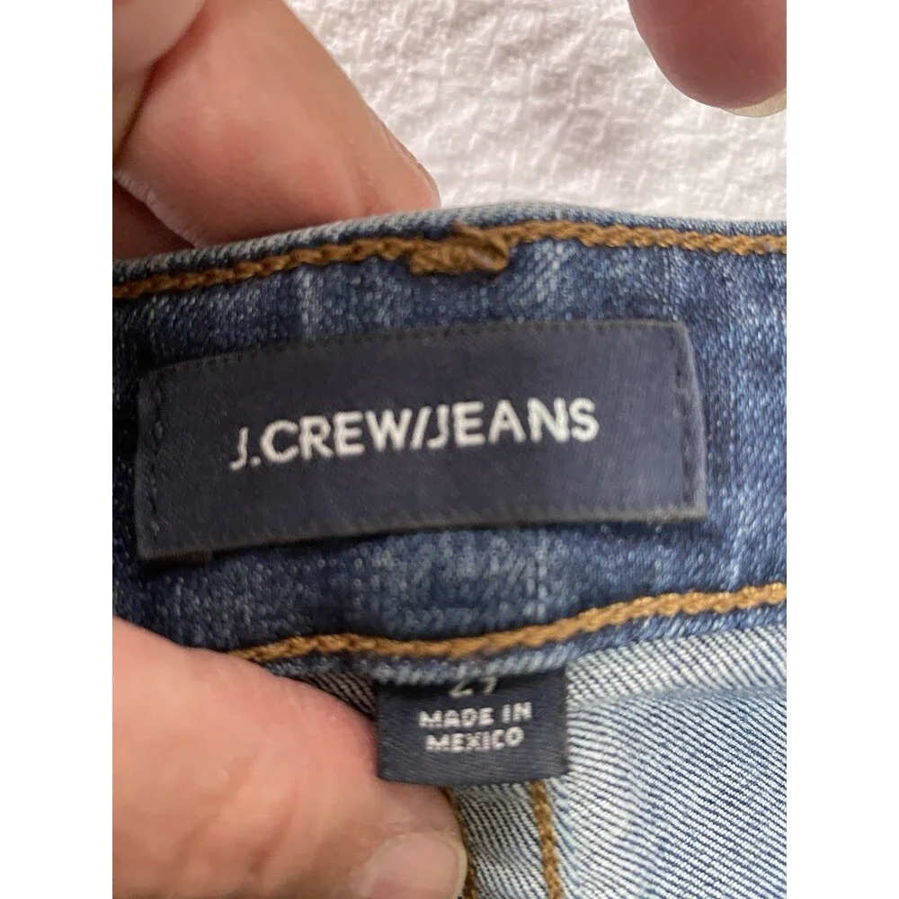J.Crew Curvy Toothpick Jeans Women’s 27 High Rise Skinny Blue Denim H8209